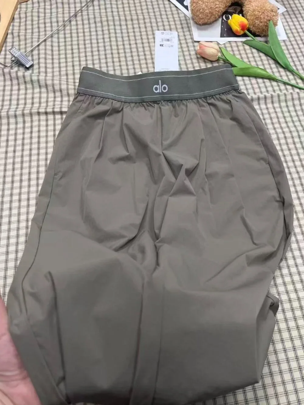 ⛳🥉ALO Yoga Suit Up Trouser Olive （Regular Limited）Elastic wide-leg pants